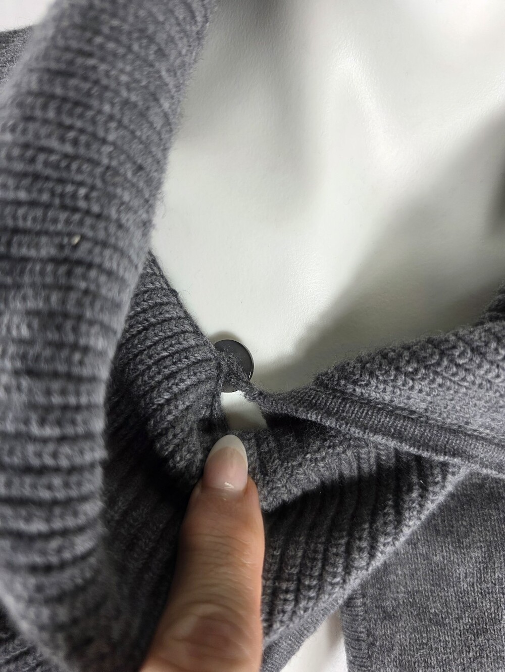Nurture Cozy Gray Cashmere Blend Open Front Cardigan S Shawl Collar Quiet Luxury - Picture 7 of 9
